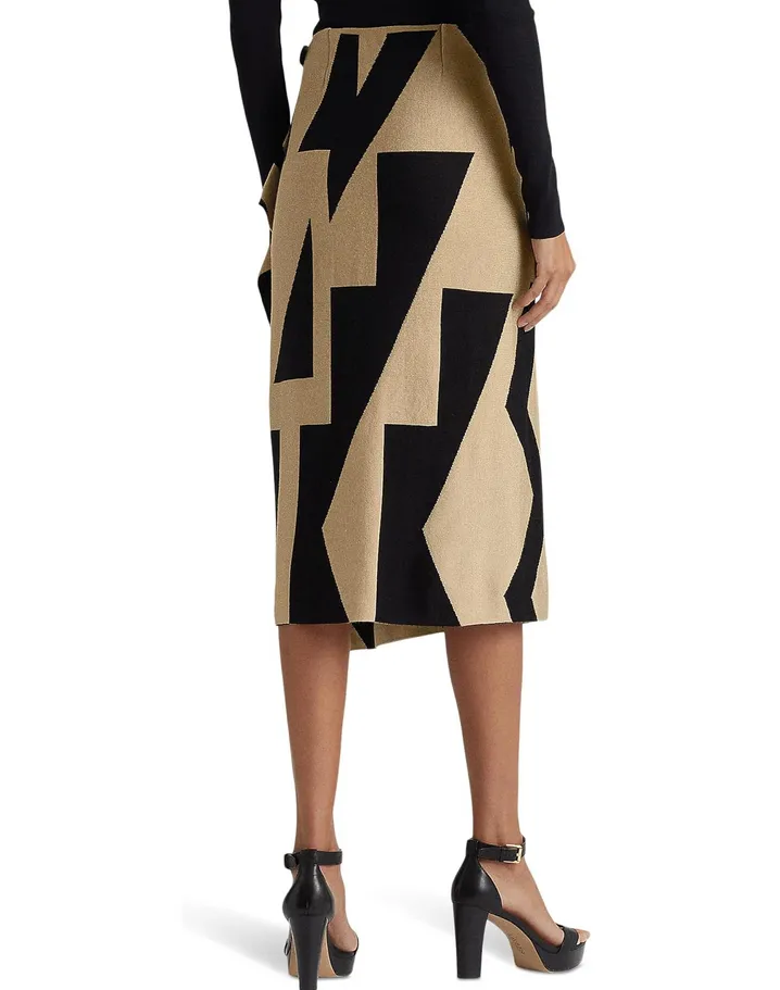 Lauren Ralph Lauren Petite Geo-Print Cotton-Blend Pencil Skirt