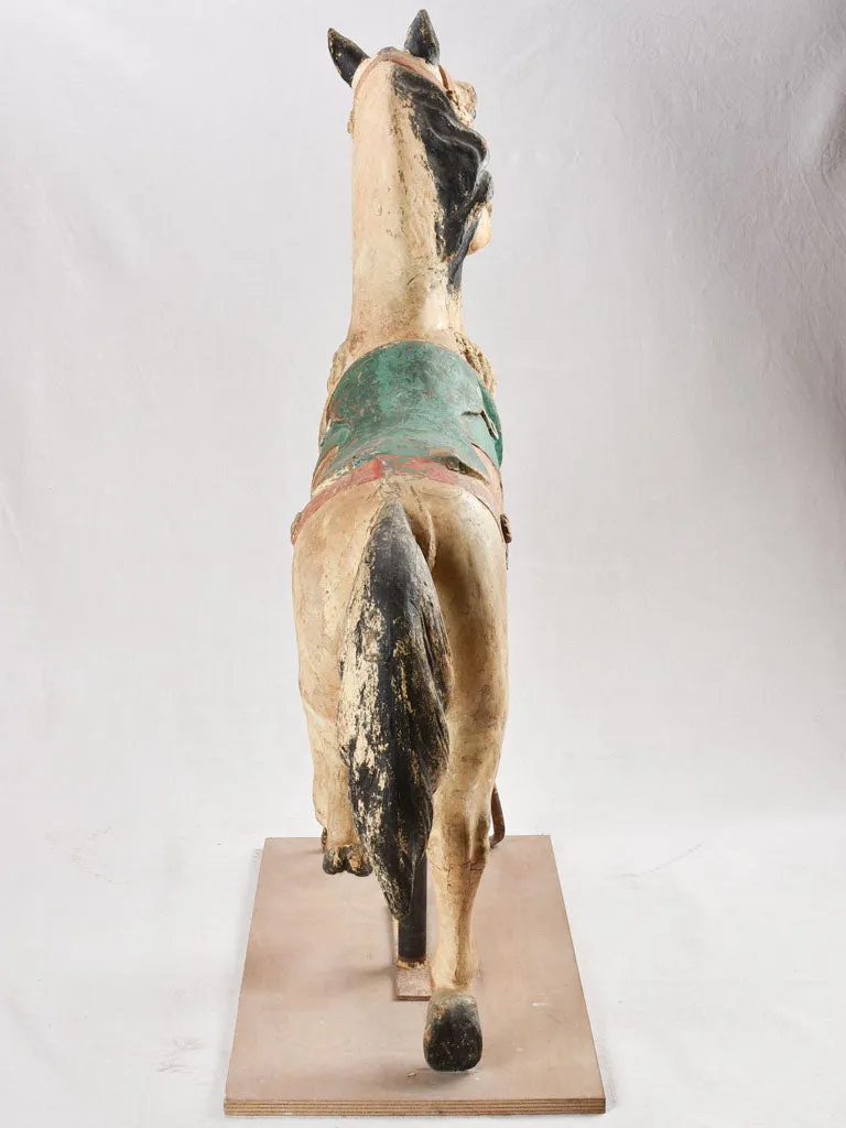 Salvaged antique horse from a carousel - Bayol, Angers France