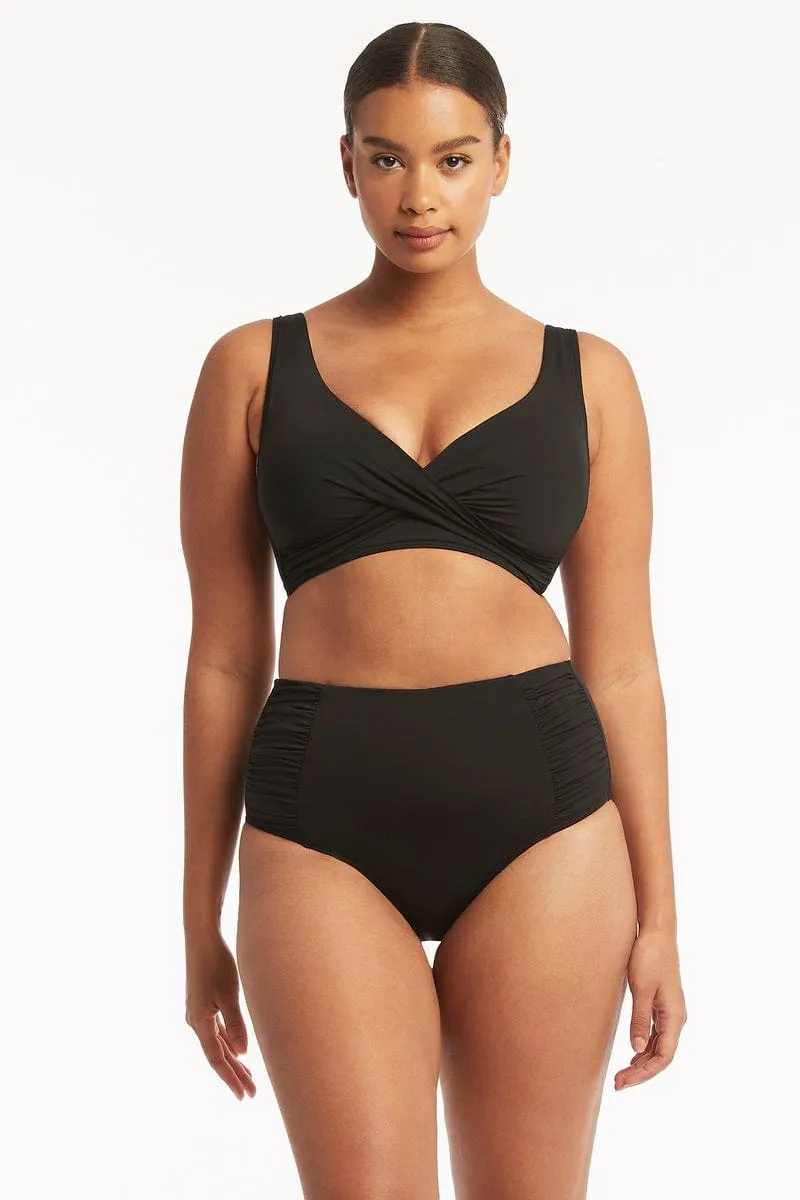 Sea Level Gathered Side High Waist Pant